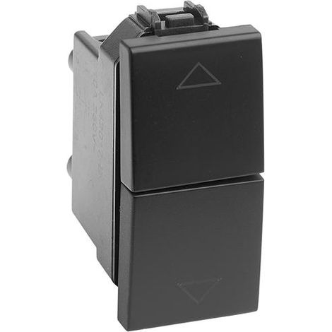 PULSANTE DOPPIO 10A 250V "DELIGHT" NERO MAURER - CF. BUSTA