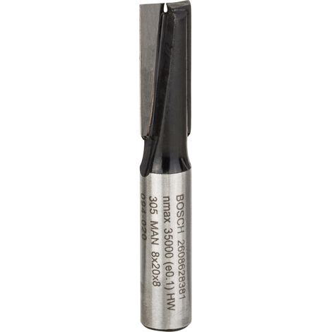 Fresa recta, 8 mm, D1 8 mm, L 19,6 mm, G 51 mm