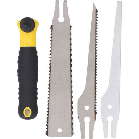 Scie à main multi-lames, poignée multifonctionnelle en acier TPR, outils pour le travail du bois (1/5)