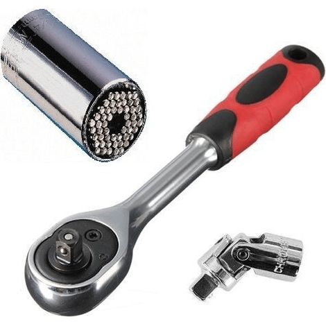 CHIAVE CHIAVI CRICCHETTO BUSSOLA UNIVERSALE DA 3/8 DALLA 7 ALLA 19 GATOR SOKET