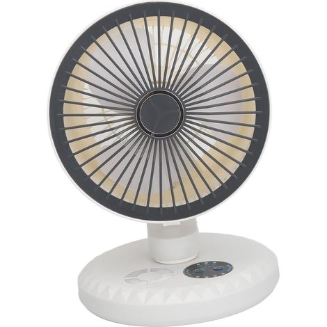 Petit ventilateur de bureau USB silencieux et puissant, 3 vitesses de ventilation réglables, idéal pour le bureau, la maison et les voyages (blanc). (1/5)