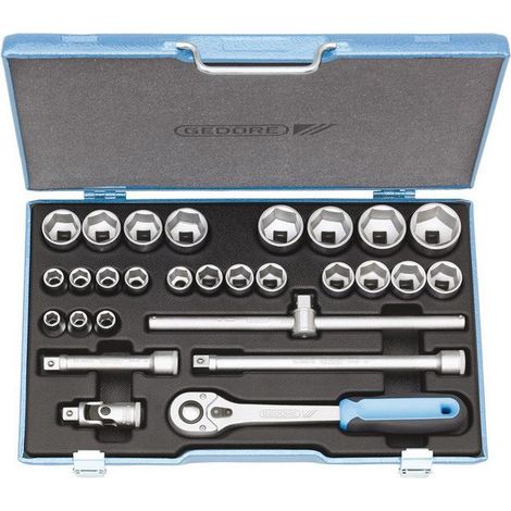 Gedore  juego  de  llaves  de  vaso  19  VMU-10  28  pzs.  1/2″  SW  10-36  mm  número  de  dientes  48  hex.  -  2682869 (1/5)