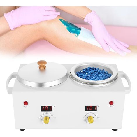 Chauffe-cire électrique à double pot pour soins de la peau - Chauffe-cire pour cire d'épilation - Pour cire à épiler - Perles de cire - Épilation (1/5)