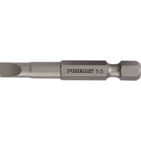 Bit pour vis à fente 4,5mm L.50mm 1/4 pouce E6,3 épaisseur de coupe 0,6mm TECWERK (1/2)