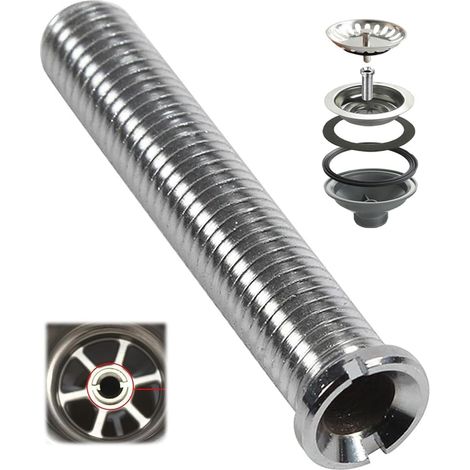 Vis Creuse M12 x 70mm Évier de Cuisine et Lavabo Céramique, Boulon en Laiton Antirouille pour Bonde Panier, Vis Allongée Universelle de Remplacement pour Plomberie Cuisine Salle de Bain (1/5)