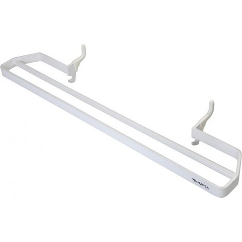 Porte-serviettes double blanc pour radiateur RAWELL 59x7,5x15cm (1/3)