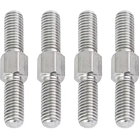 Lot de 4 tiges filetées hexagonales en acier inoxydable 304 à double extrémité, filetage gauche/droite, boulons M8 x 70 mm (1/5)