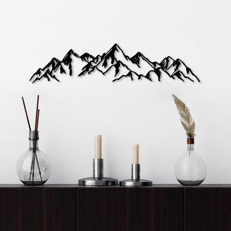 Cuadro Moniga, Estructura de Metal, 62x14h cm Negro (1/3)