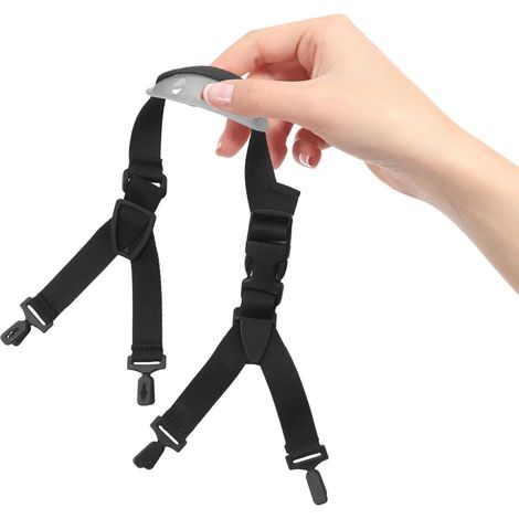 Jugulaire Noir pour Casque de Chantier Élastique Réglable en Polyester, Facile à Installer, pour Site de Construction Sécuritaire (1/5)