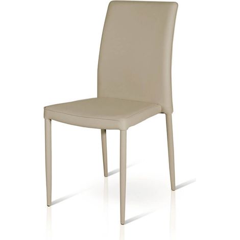 Sedia moderna da cucina in ecopelle Colori sedie Tempesta: Tortora