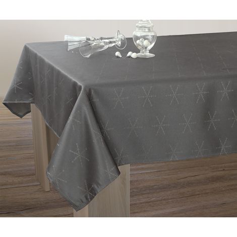 Nappe Lurex Entretien facile - Anthracite Argenté - Rectangle 150 x 350 cm (1/3)