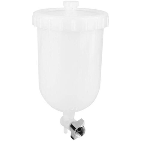 Pot de Pistolet Pulvérisateur, Pot de Remplacement Tasse de Pistolet Pulvérisateur de Peinture en Plastique avec Alimentation Latérale en Plastique de 400 Ml Pour Pistolet Pulvérisateur (1/4)