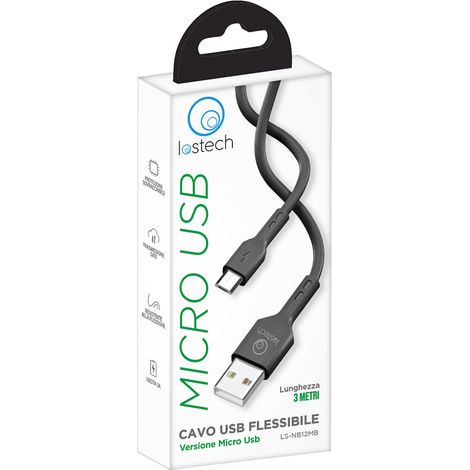 Cavetto per Smartphone Micro USB 3 Metri Lostech
