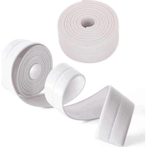 Striscia sigillante per bagno - Striscia autoadesiva impermeabile antimuffa per angoli di bagno e cucina - 3,8 cm (1/4)