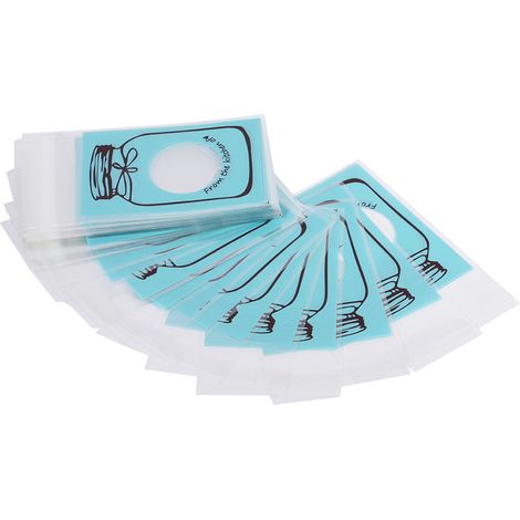 100pcs Lot Sacs Cadeaux en Plastique Adorables pour Bonbons Biscuits Gâteaux, Fournitures de Fête (Bleu) (1/5)