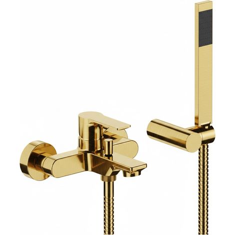MONOCOMANDO VASCA ESTERNA CON ACCESSORI LINEA ICON- Oro Spazzolato- MARIA- pezzi 1 (1/3)