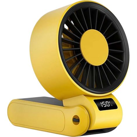 Ventilateur Portable Portable, Vitesse 150 Niveau de Vitesse de Vitesse de Niveau sans Vitesse Ventilateur de Poche Mecha avec Affichage numérique LED, Lames de qualité aérodynamique (1/5)