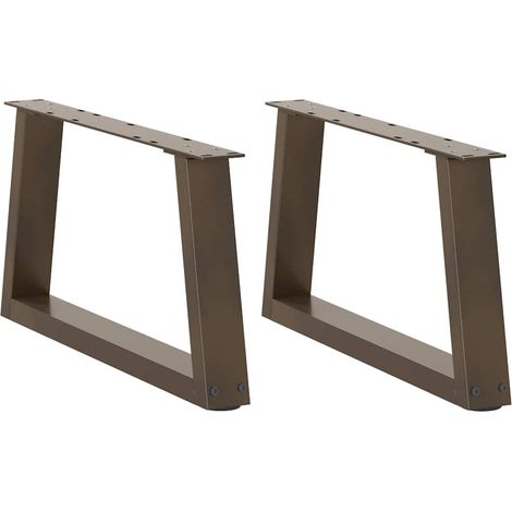 Couchtischbeine V-Form 2 Stück Naturstahl 60x(30-31,3) cm Stahl