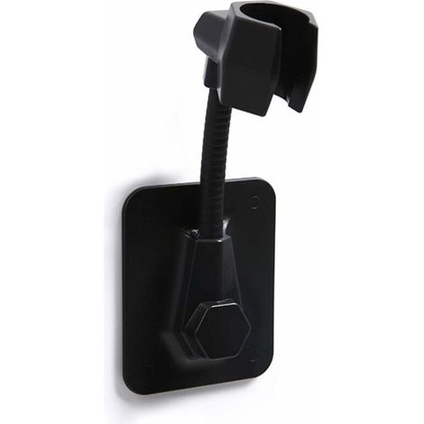 Support Douchette Mural Support pour Pommeau de Douche Réglable Auto Adhésif Support Douche Plastique Universel Support de Pommeau de Douche Sans Perage Support Mural Accessoire Douche Noir (1/5)