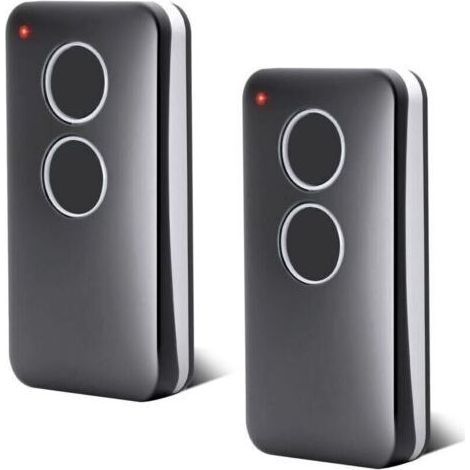 Lot de 2 Telecommandes pour Porte de Garage - 433,92 MHz - 2 Canaux - Compatible avec V2 PHOX 2, V2 PHOX4, V2 TRC4,V2 TSC4, V2 Phoenix 2, V2 Phoenix 4, Rolling Code (1/4)