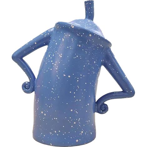 Bocal de rangement en résine bleu, pot alimentaire multifonctionnel et élégant, décoration maison pour café, bijoux. (1/5)