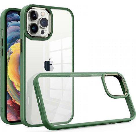 Schutzhülle für iPhone 13 Pro Max, Rundumschutz, stoßfeste Hülle mit Metall-Kamerarahmen (transparentes Mintgrün) (1/4)