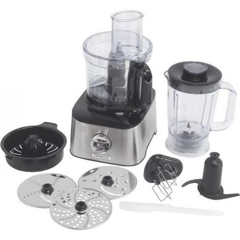 Kenwood – Robot multifonction inox 800W – Bol 2.1L, blender 1.5L – 2 vitesses, fonction pulse – Couteaux inox, disque râpe gros, spatule