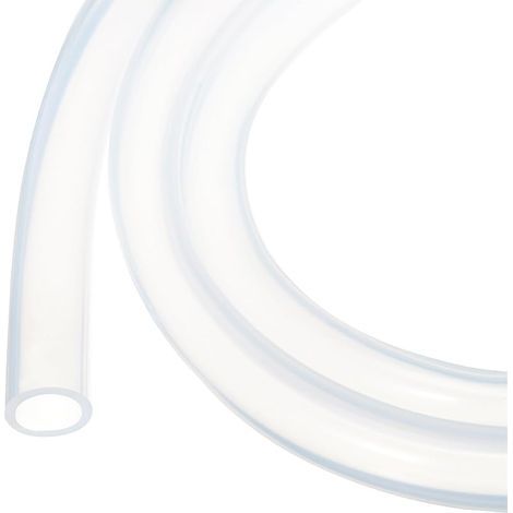 Tuyau en Silicone de 1M (3Pieds) 14mm DI 18mm DE Transparent pour Usage Industriel, Tuyau en Plastique Clair en Silicone pour Pompage, Vidange, Irrigation, Brassage, 9/16" x 0.7"