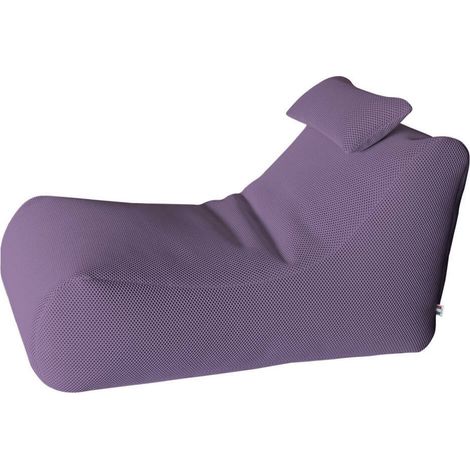 Dmora - Puf Abuli, Sillón multiusos, Puf, Puf reposapiés, Made in Italy, 70x120 h65 cm, Morado