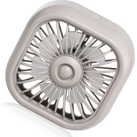 Eosnow Auto-Ventilator für Lüftungsschlitze, buntes Licht, 3 Windgeschwindigkeiten, geruscharm, USB-Lüfter für Fahrzeuge, Khaki (1/5)