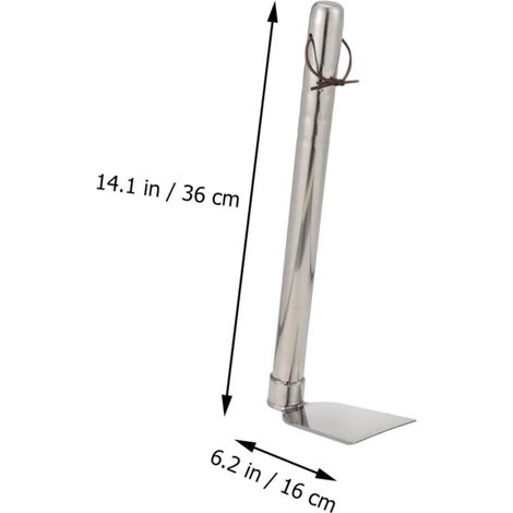 Tragbare Gartenhacke und Gartenhackwerkzeug zum Jäten zu Hause, Edelstahl 38,5 cm, für den Heim- und Außenbereich, leicht und ergonomisch