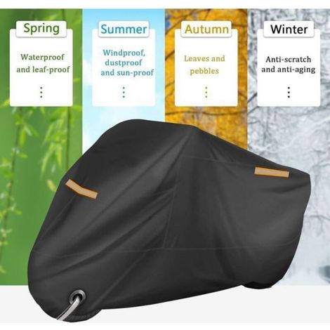 Housse imperméable pour moto – housse de protection extérieure pour voiture – Oxford 210D – scooter – noir Femeo (1/5)