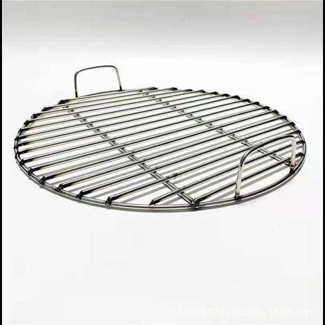 Runder Grillrost aus Edelstahl 304 mit Griff, 53 cm Durchmesser