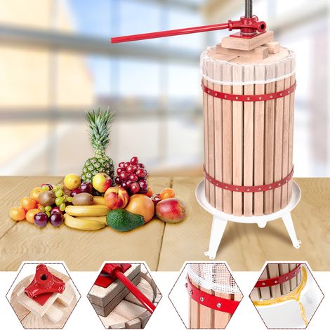 AUFUN Presse à Fruits Presse-vin Presse-jus Presse-purée y Compris Tissu de Presse (30L) (1/5)