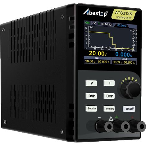 Alimentation de laboratoire 30 V/8 A/120 W alimentations sans ventilateur support SCPI et PC 10 mV/1 mA résolution de sortie support stockage 4 groupes de données ATS3128 (1/5)