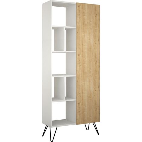 CALICOSY - Etagère 11 tablettes et 1 porte H190 cm - Jedda (1/4)