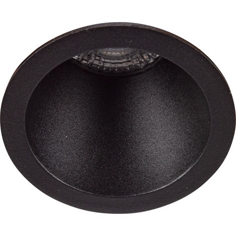 Spot DECO ASYM GU10 rond fixe, noir mat IP20 - EUROPOLE - 26920 (1/4)