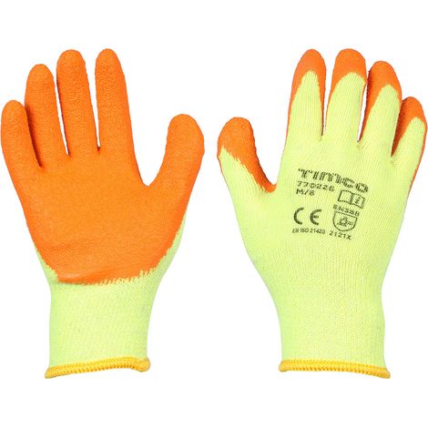 TIMCO Eco Grip Crinkle Latex Coated Polycotton Gloves - Medium