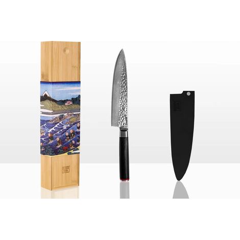 Couteau de Chef en Acier Damas, Couteau de Cuisine pour Découper, Trancher et Émincer - PANGIVO (1/5)