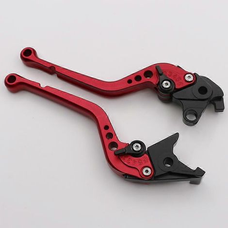Convient pour moto Honda CB1100, réglage modifié, accessoires de poignée de levier de frein, d'embrayage et de klaxon en alliage d'aluminium (rouge 3) (1/5)