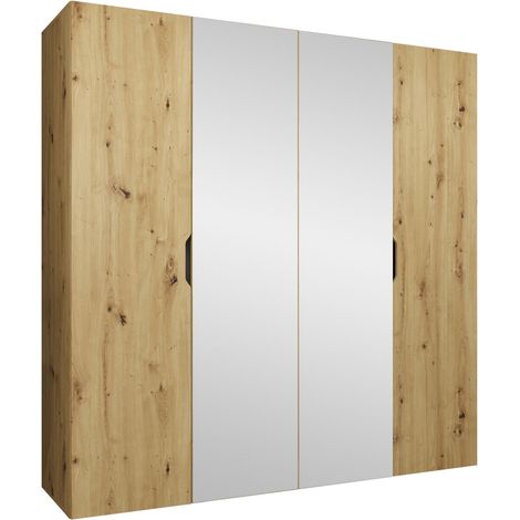 Armoire Hartford 514, Chêne Artisan, 202x200x50cm, Portes d'armoire: Avec des charnières, Nombre d'étagères: 0 (1/4)