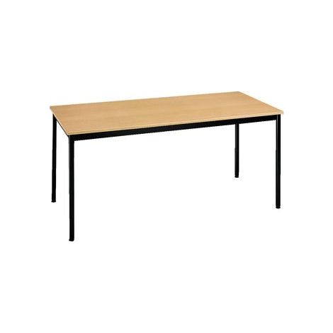 Table multi-usages hêtre L 160 x P 80 cm - Éco - piétement noir - Maxiburo