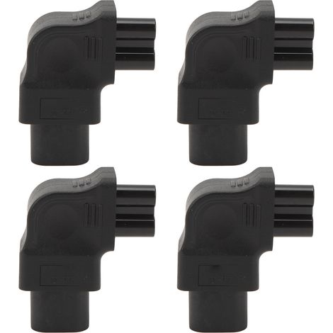 Lot de 4 adaptateurs C8 vers C5 angle droit 2,5-10A 250V convertisseur d'alimentation PC portable (1/5)