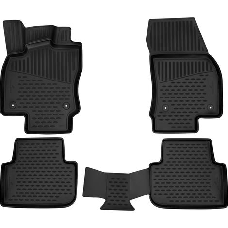 Walser – Tapis en caoutchouc XTR pour VW Tiguan II (AD1, AX1) 2016-Auj. – Résistant à la chaleur et au froid – Fixations d'origine – Nettoyage facile (1/5)