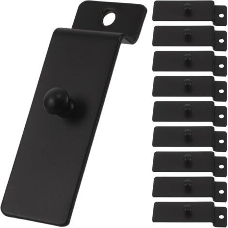 Juego de 10 ganchos multiusos de acero al carbono para paneles ranurados, montaje en pared sin necesidad de taladrar, alta capacidad de carga, ganchos para cuadros y marcos. (1/5)