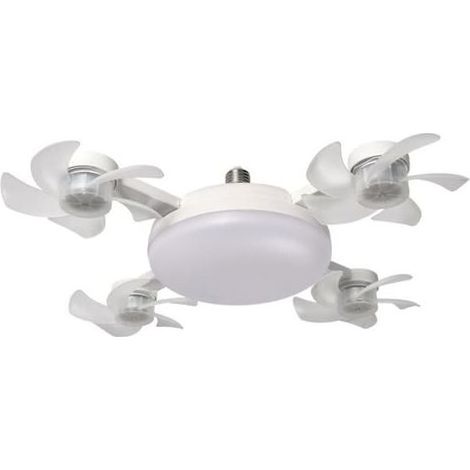 Ulisem Ventola LED luce di soffitto con telecomando, ventilatore a soffitto LED diammable (quattro teste) (1/5)