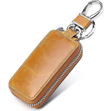 tui Cls De Vhicule Moteur En Cuir (marron), Suspension La Taille Rtro Europenne Et Amricaine, Tui Cls De Voiture En Peau De Vache Couche Supri (1/5)