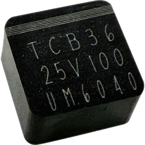 TRU COMPONENTS Condensateur électrolytique CMS 0603 100 µF 25 V 20 % (L x l x H) 6.5 x 6.5 x 3.0 mm