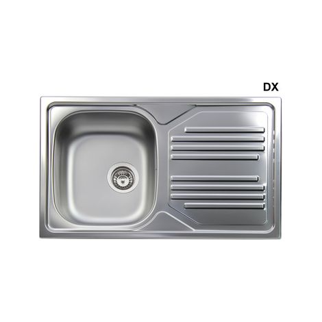 LAVELLO INCASSO IN ACCIAIO INOX CON 1 VASCHETTA- cm 86 gocciolatoio dx- APELL- pezzi 1