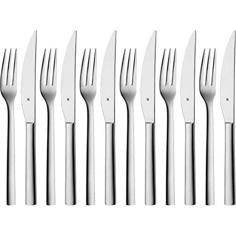 WMF Nuova Juego 12 Piezas Cubierto Steak, Acero Inoxidable Pulido (1/5)